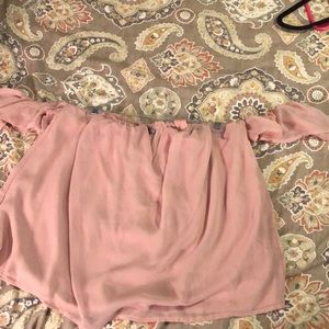 Charlotte Russe V neck off the shoulder blouse